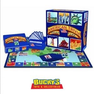 American Trivia Board Game US Geography History Arts Cards Family School Fun